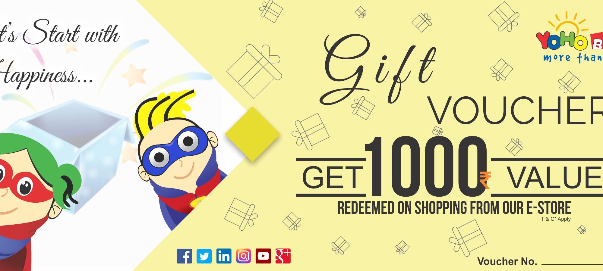 Gift Card Rs 1000 YOHOBOX